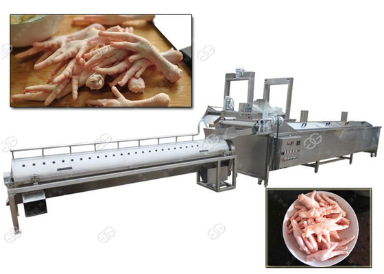 中国 304のSSは食肉加工機械/鶏のフィートの皮機械蒸気の電気暖房を引込めます サプライヤー