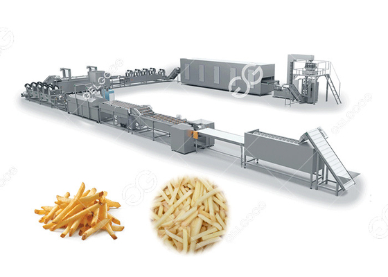 中国 流れの生産の機械によって凍らせているフライ ドポテトを製造する商業ポテト チップ サプライヤー